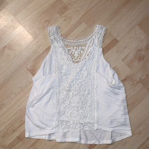 White cropped tank top